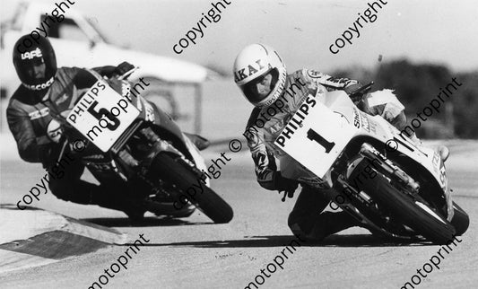 MC 1988 Philips Tracer Heasman leads Hiscock, 750 class 109