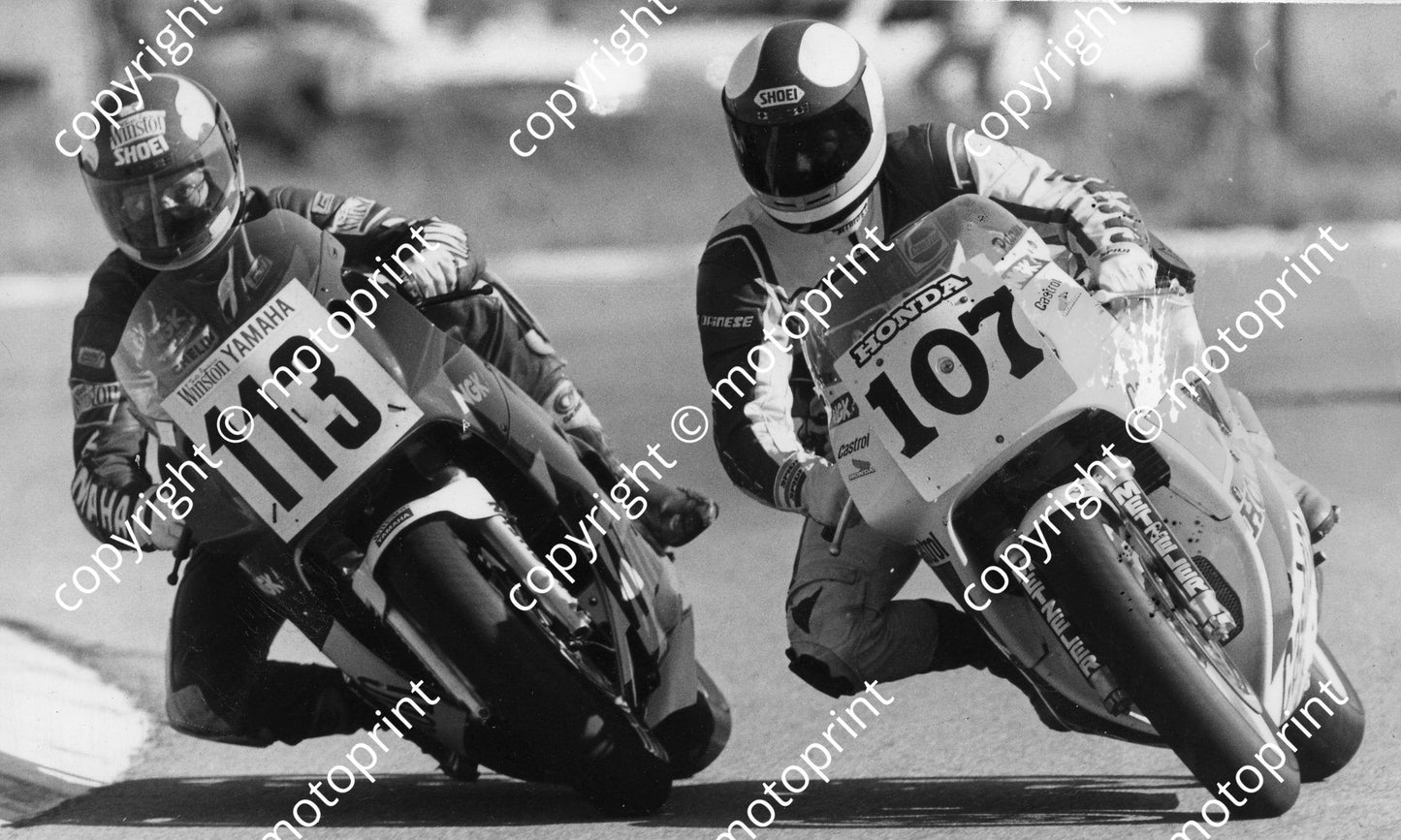 MC 1989 R Wood 113 Yamaha, D Petersen Honda 268
