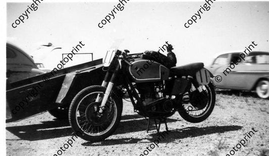 MC Lionel Rowe BSA in AJS frame St Albans 4 Oct 1958