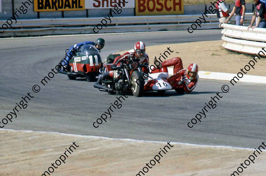 MC Sidecars rounding Clubhouse