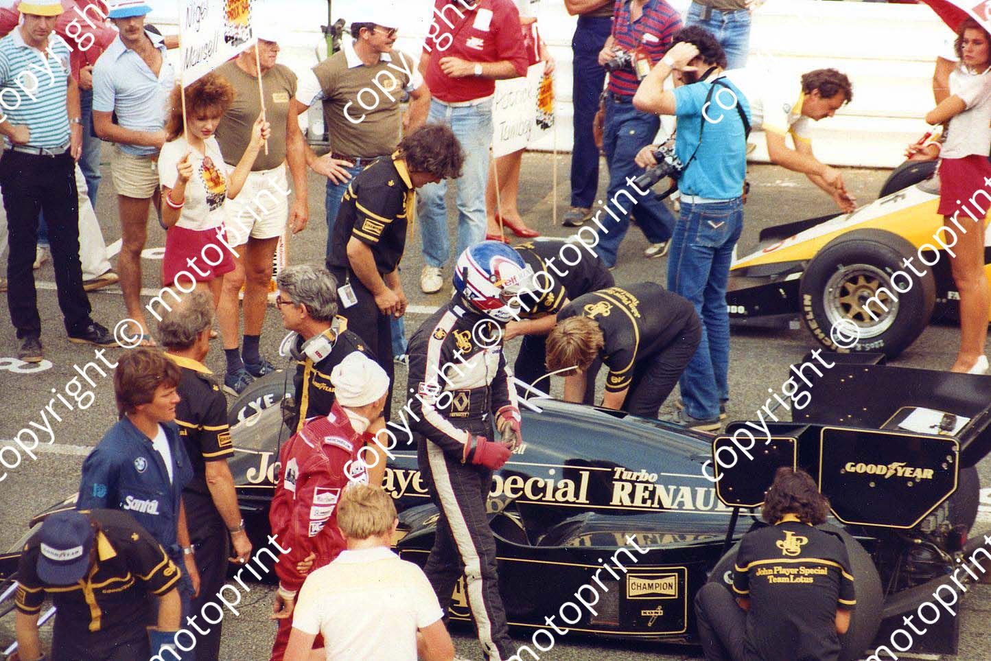 Mansell and Lauda grid