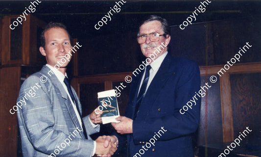 Martin Paetzold receiving Springbok colours 1992 from Dave Clapham 326