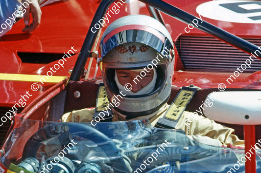 P Andretti strapped in Ferrari 312 scanned A4 025