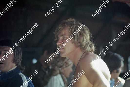 P James Hunt bare chest portrait