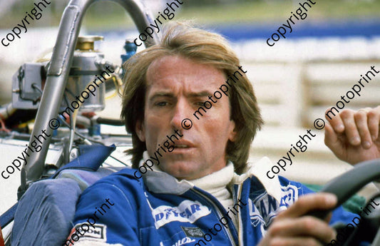 P Laffite portrait in car