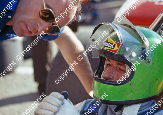 P Pescarolo ready to go, with Frank Williams A4