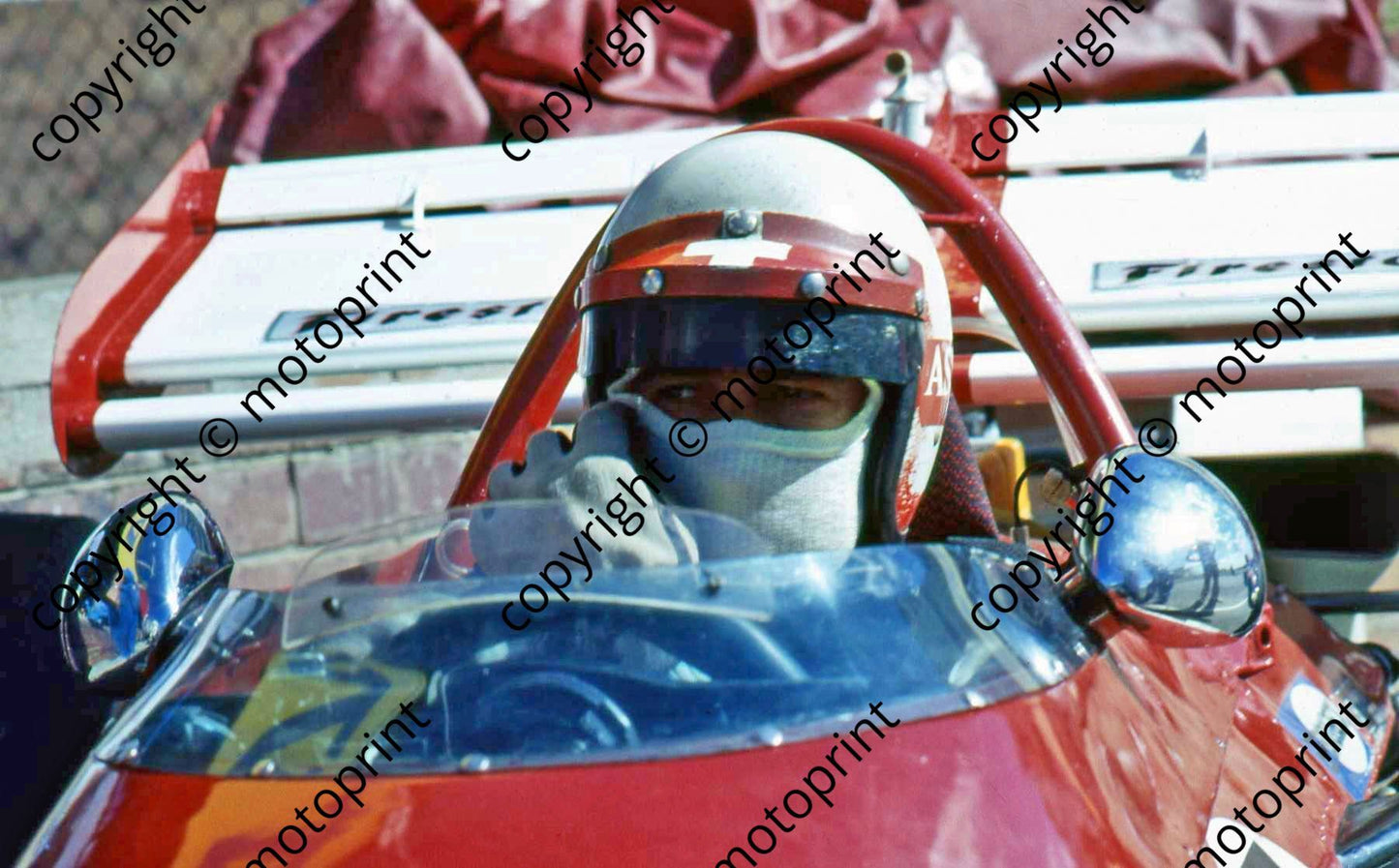 P Regazzoni in Ferrari 312 ready to go