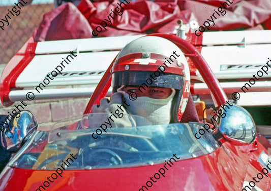 P Regazzoni in Ferrari 312 ready to go A4