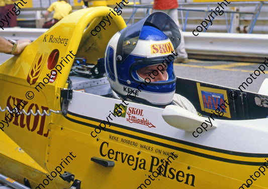 P Rosberg ready to go in Fittipaldi F7 scanned 20x30 cm A4