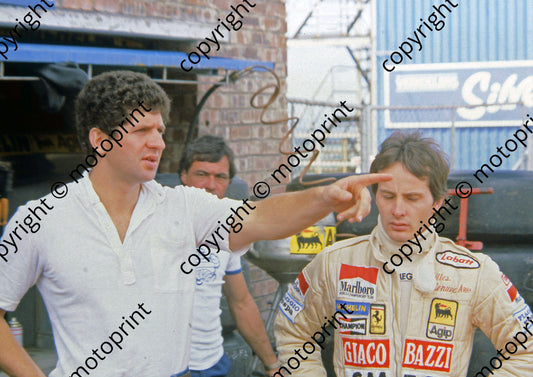 P Scheckter and Villeneuve in pit scanned 20x30 cm A4