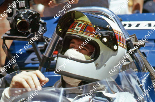 P Stewart in Tyrrell with camera attached
