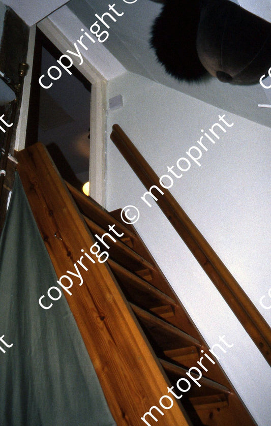 P Up the staircase
