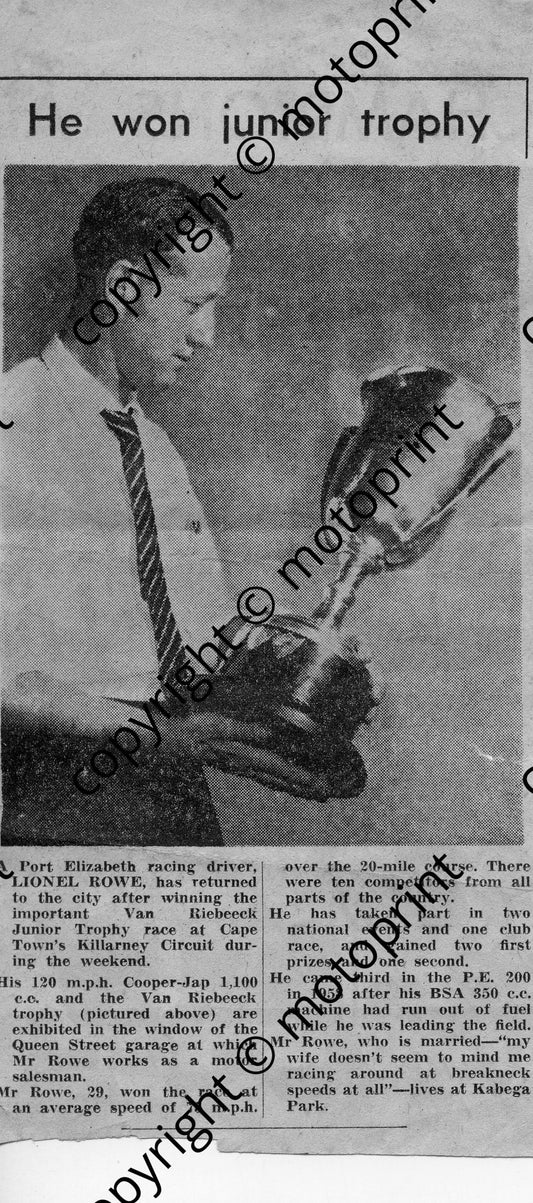 RF Lionel Rowe Cooper Jap news report
