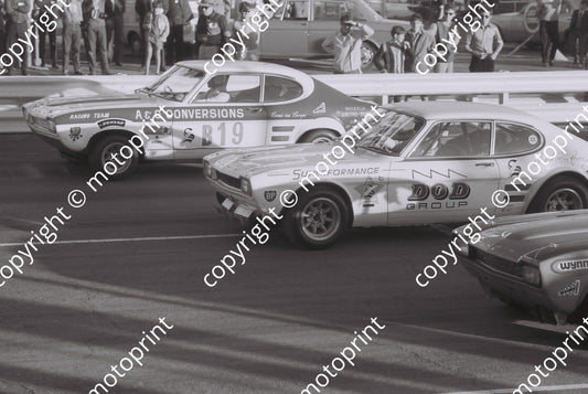 SL 1971 from left Ronnie van Rooyen Capri V6, Basil van Rooyen Capri V8, Olthoff Capri V8 y
