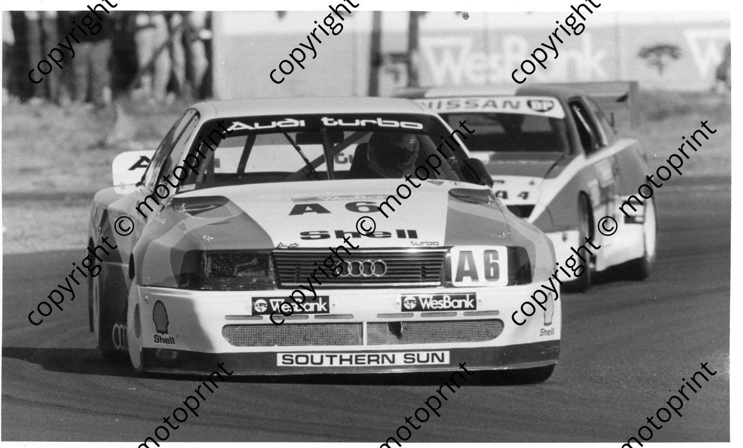 SL Wesbank mod 1989 Kyalami vd Merwe Audi; vd Linde Nissan 128