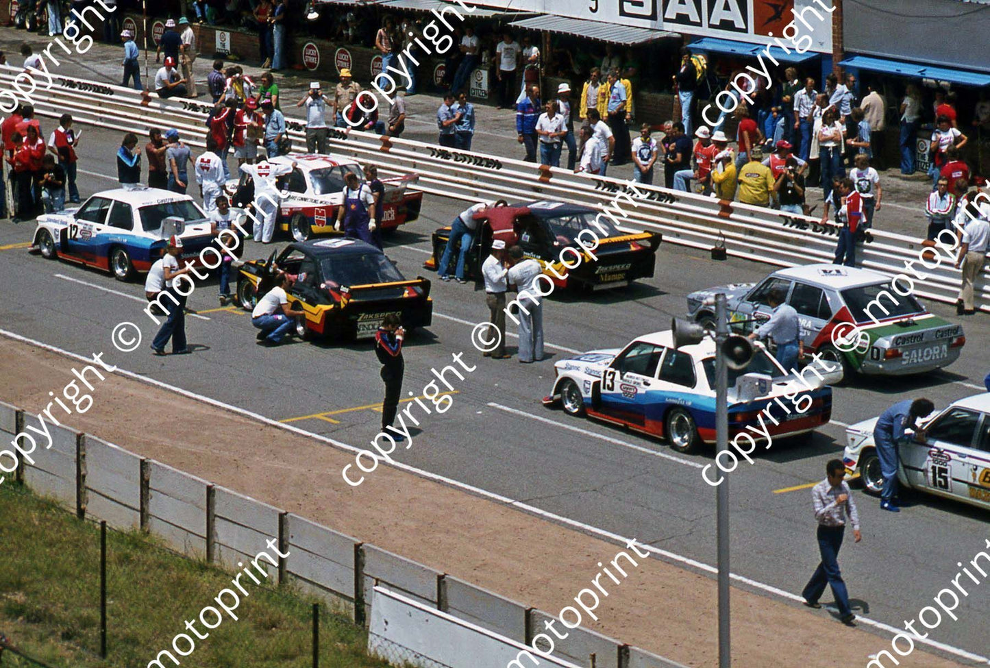 SL (thanks to Stuart Falconer) a 584 1977 Wynns 1000 grid #6 Ertl Ludwig_ #12 Surer Winkelhock_ 2 x Escorts_ #14 Keizan I Scheckter_ #13 Grohs Hottinger