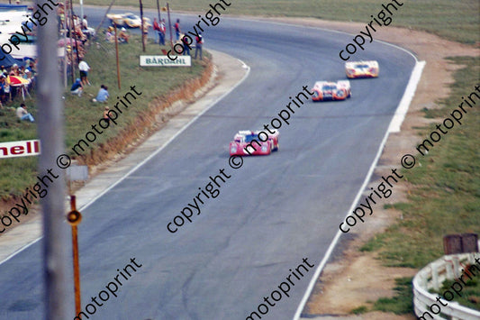 SP 1st lap from Clubhouse balcony, Ferrari 512, Gunston 917, Martini 917 4x6