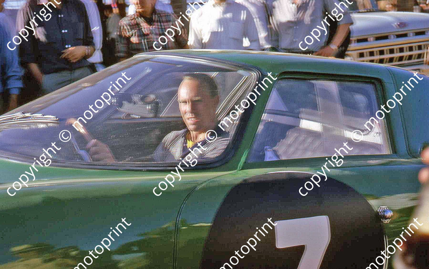 SP Attwood in Love-Spence Ferrari 250LM blurred