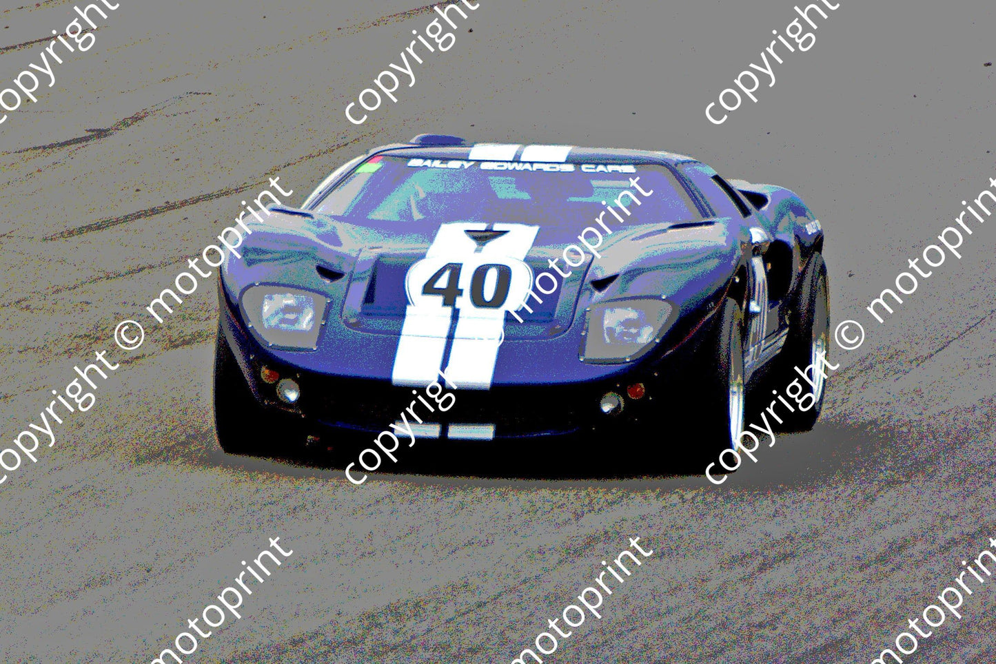 SP GT40 replica Greg Bailey Brian Algar poster