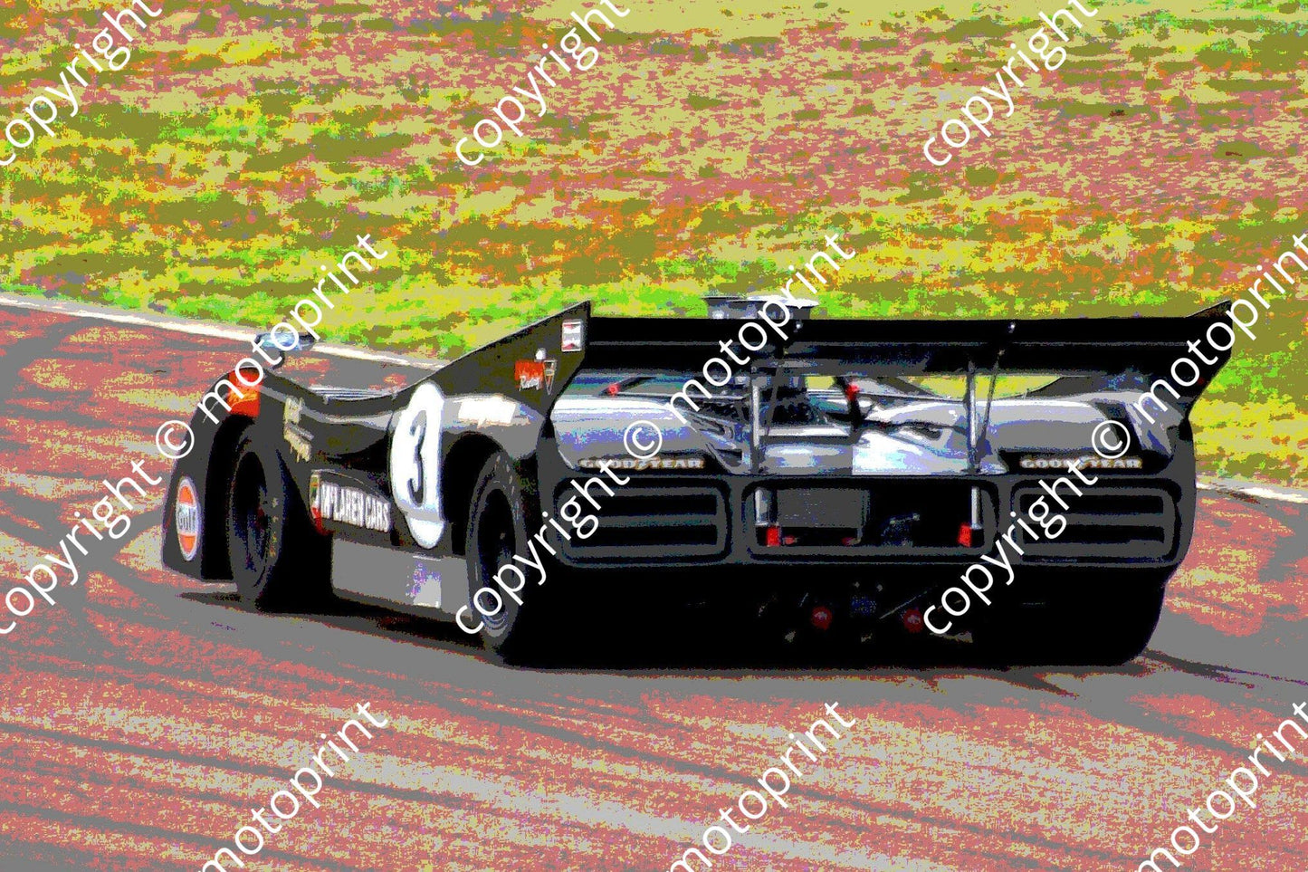 SP McLaren M8F Michael Champagne rear poster