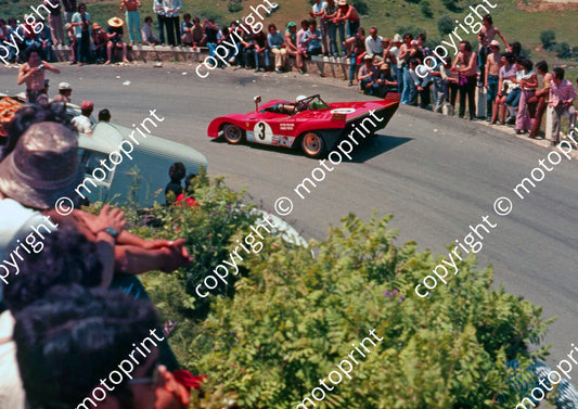 SP Munari Merzario winning  Ferrari 312PB into our hairpin A4