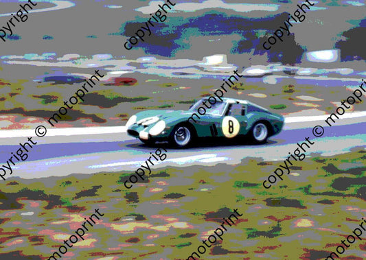 SP Piper-Maggs Ferrari 250 GTO poster nero
