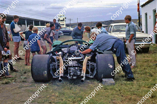 SP Piper Ferrari P4 rear view stripped in paddock copy
