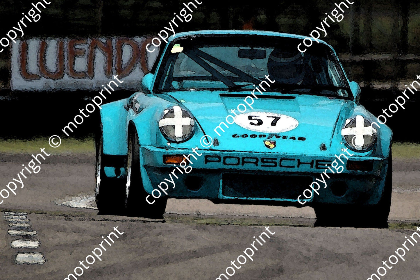 SP Porsche 911 RSR Ruan Pretorius watercolour