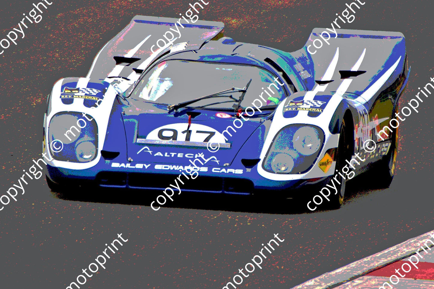 SP Porsche 917 replica Bailey poster
