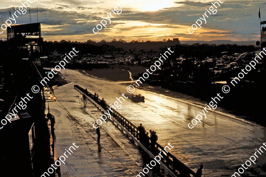 SP Rainsoaked sunset  Porsche 908 poster