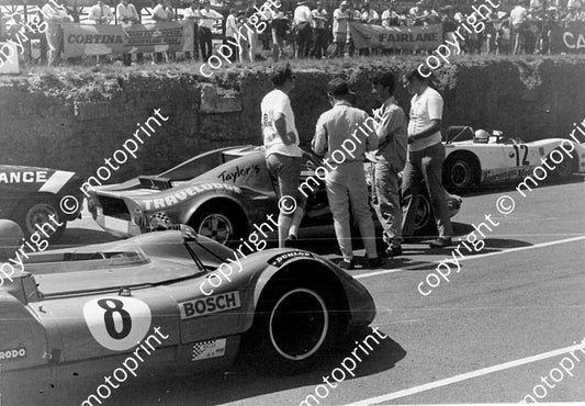 SP Taylor-Ortlepp Chevron BMW B8_ 12 Lola T210 Kauhsen Von Wendt, 8 906 Porsche Von Buuren Whitehouse Kyalami 9 hr grid 1970