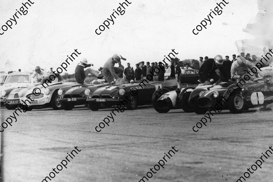 SP 1964 Rowe Lotus 7 #1; Jaap Luyendyk Lotus 7; B Wright Dart; D Joubert Dart; Franz Austin Healey St Albans 1963