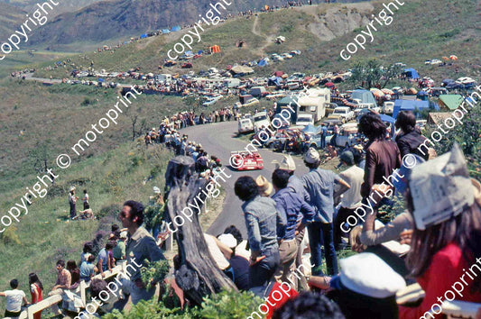 SP _Pam_ Facetti Abarth Osella and huge crowds on the slopes. Retired lap 3