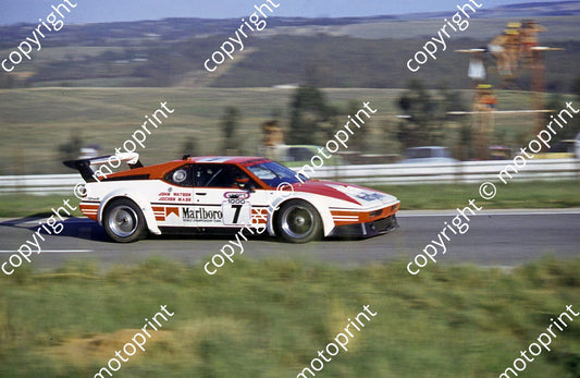 SP (thanks to Stuart Falconer) a 707 1979 Wynns 1000 BMW M1 Watson Mass