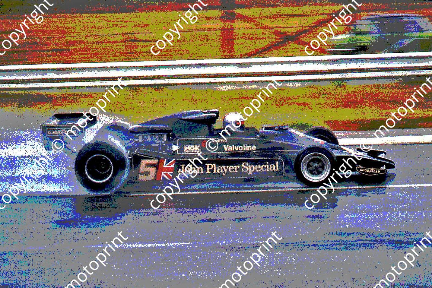 SS Andretti Lotus 78 rain practice posterised