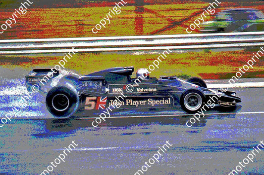 SS Andretti Lotus 78 rain practice posterised