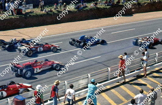 SS Away, Regazzoni, Amon, Stewart, Andretti, Fittipaldi