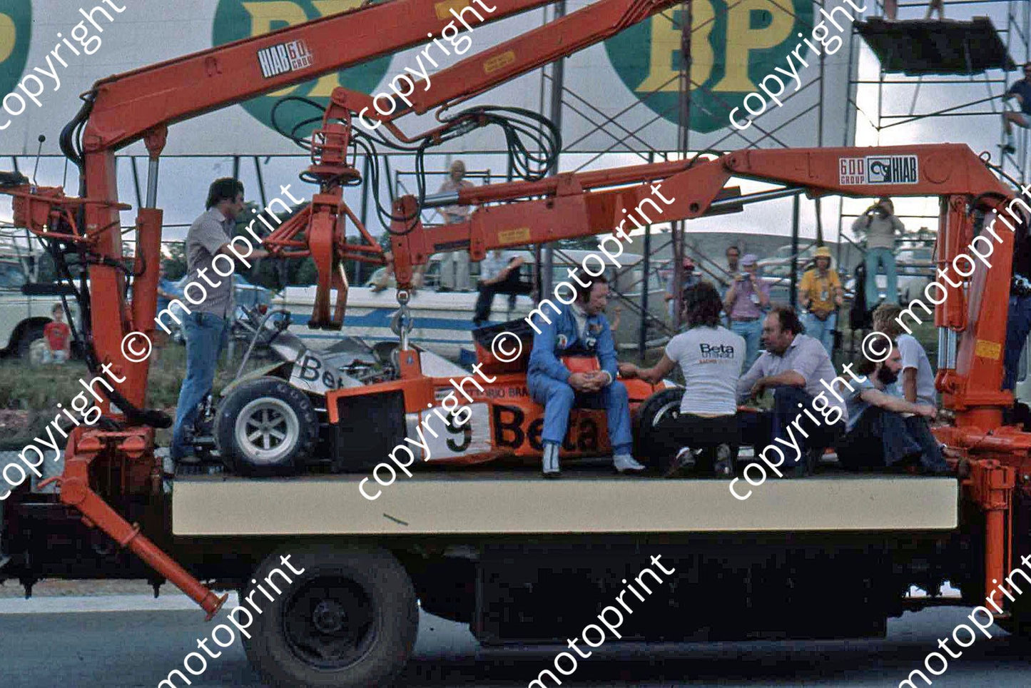 SS Brambilla March 741 dinged on low bed note Ken Gillibrand