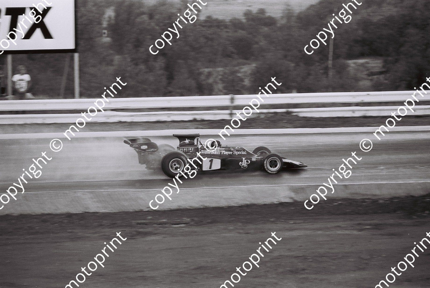 SS E Fittipaldi Lotus 72 rain delay lap 3rd