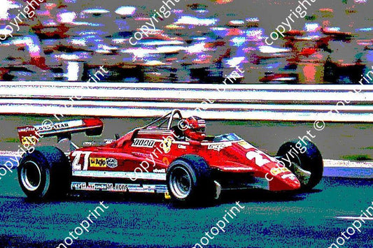 SS Villeneuve Ferrari 126C2 posterised