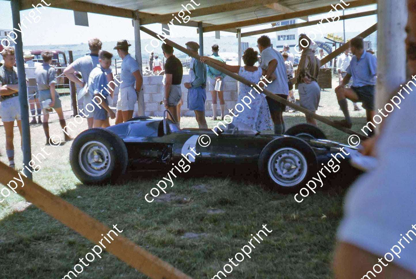 SS Ginther's BRM in paddock