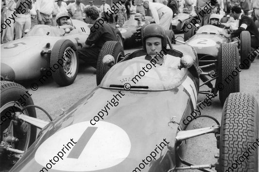 SS Lotus 21s - Clark, Taylor in later Lederle, Scribante car, Bonnier, Maggs, Menzler SA GP 1961 EL ss015