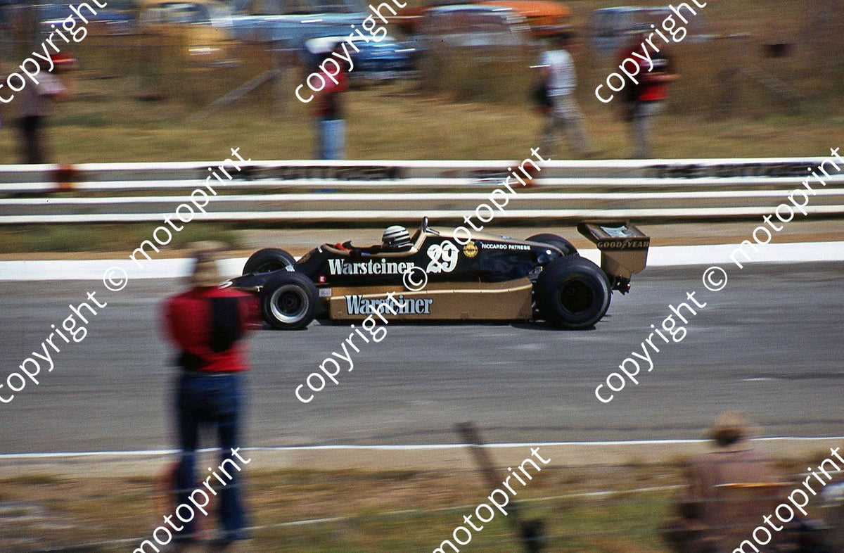 Stuart Falconer SS (thanks Stuart Falconer) a 671 1979 SA GP Patrese Arrows – Motoprint