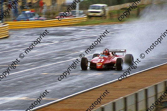SS (thanks Stuart Falconer) a 818a 1982 SA Villeneuve Ferrari rain practice GP