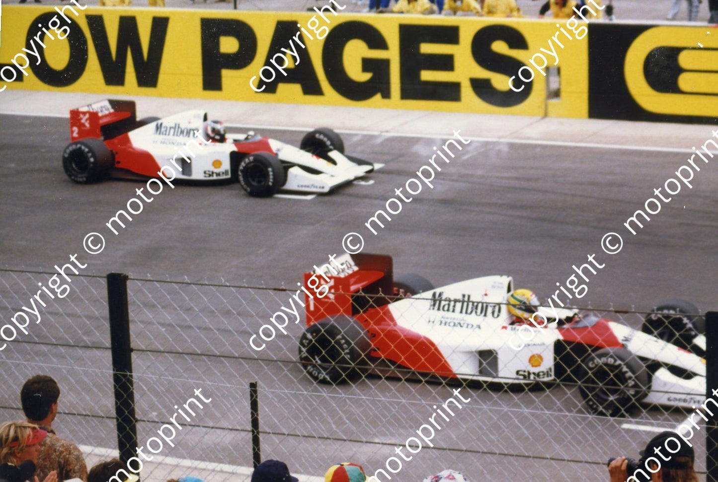 Senna and Berger 2nd and 3rd on grid
