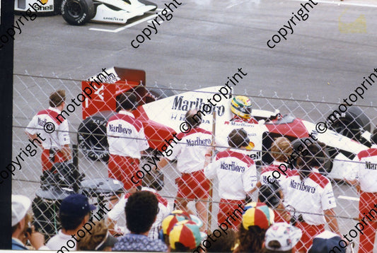 Senna on front row MP4 6b