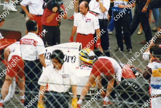 Senna on grid McLaren MP4 6b