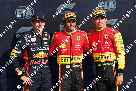 2023 pole GP Italy M.Verstappen-C.Sainz-C.Leclerc (courtesy Paolo D'Alessio)