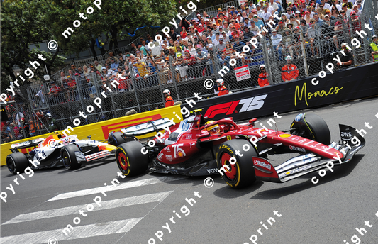 2025 L.Hamilton Ferrari-I.Harjar Racing Bull GP Monaco (courtesy Paolo D'Alessio)