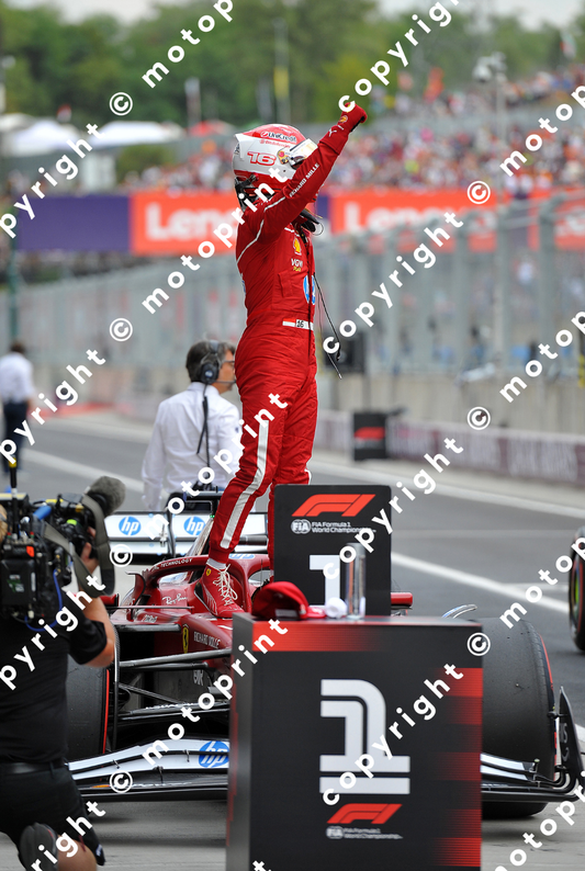 2025 C.Leclerc Ferrari pole position GP Hungary (courtesy Paolo D'Alessio)